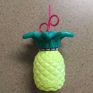 Pink. Victoria Secret Pineapple water bottle.